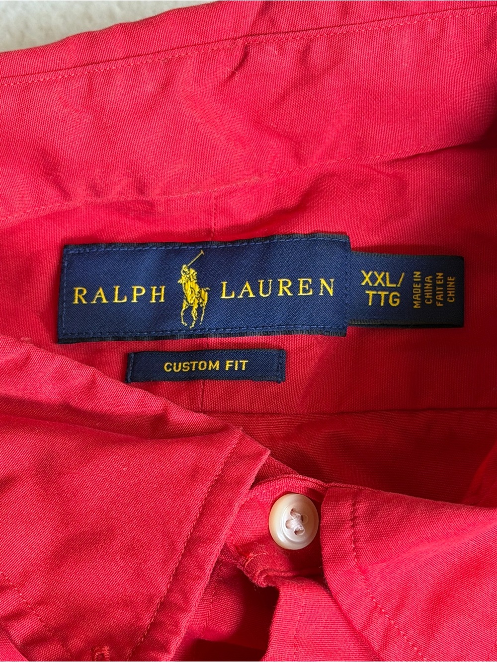 Ralph Lauren Red Button-Up Shirt XXL Men’s - Picture 4 of 6